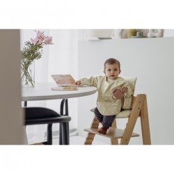PU BIB WITH SLEEVES 6-18m ME-SWEET HEART SAND/SOFT SAND