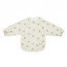 PU BIB WITH SLEEVES 9-18m ME-GINGERBREAD SOFT SAND
