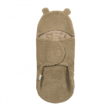 SWADDLE BLANKET G.0 BEAR .. ME-BEAR WARM BROWN