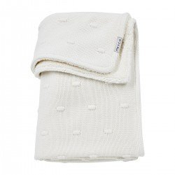MANTA MINICUNA ALGODÓN 75x100 CM ME-KNOTS TEDDY OFF WHITE