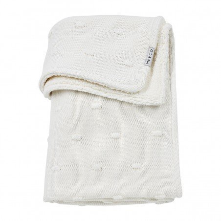 MANTA MINICUNA ALGODÓN 75x100 CM ME-KNOTS TEDDY OFF WHITE