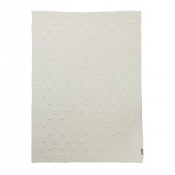 COTTON BLANKET CRIB 75x100 CM ME-KNOTS OFF WHITE