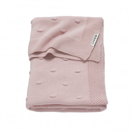 COTTON BLANKET CRIB 75x100 CM ME-KNOTS ROSE