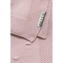 COTTON BLANKET CRIB 75x100 CM ME-KNOTS ROSE