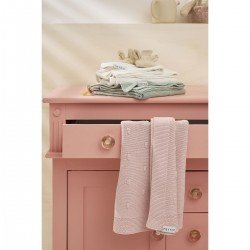 COTTON BLANKET CRIB 75x100 CM ME-KNOTS ROSE