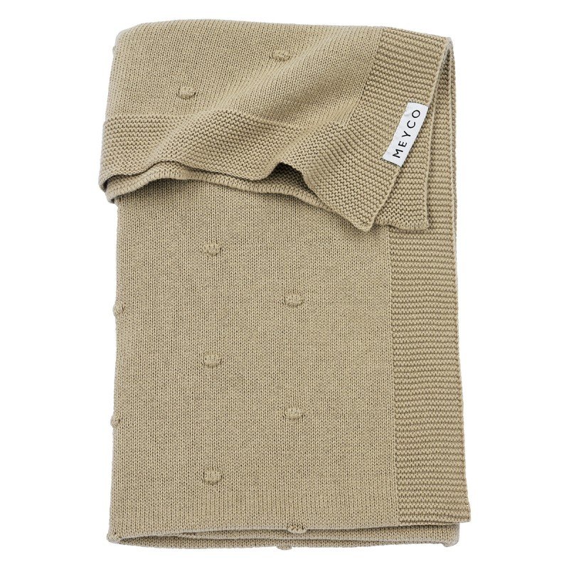 COTTON BLANKET CRIB 75x100 CM ME-MINI KNOTS SAND