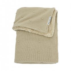 COTTON BLANKET CRIB 75x100 CM ME-MINI KNOTS TEDDY SAND