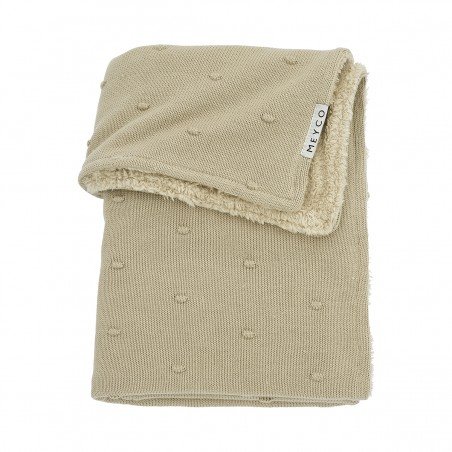 COTTON BLANKET CRIB 75x100 CM ME-MINI KNOTS TEDDY SAND