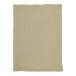 COTTON BLANKET CRIB 75x100 CM ME-MINI KNOTS TEDDY SAND