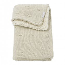 COTTON BLANKET CRIB 75x100 CM ME-KNOTS TEDDY SOFT SAND