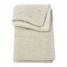 COTTON BLANKET CRIB 75x100 CM ME-KNOTS TEDDY SOFT SAND