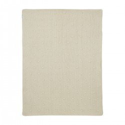 COTTON BLANKET CRIB 75x100 CM ME-KNOTS TEDDY SOFT SAND
