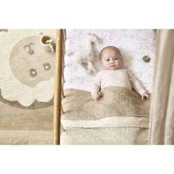 MANTA MINICUNA ALGODÓN 75x100 CM ME-KNOTS TEDDY SOFT SAND