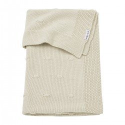 COTTON BLANKET CRIB 75x100 CM ME-KNOTS SOFT SAND