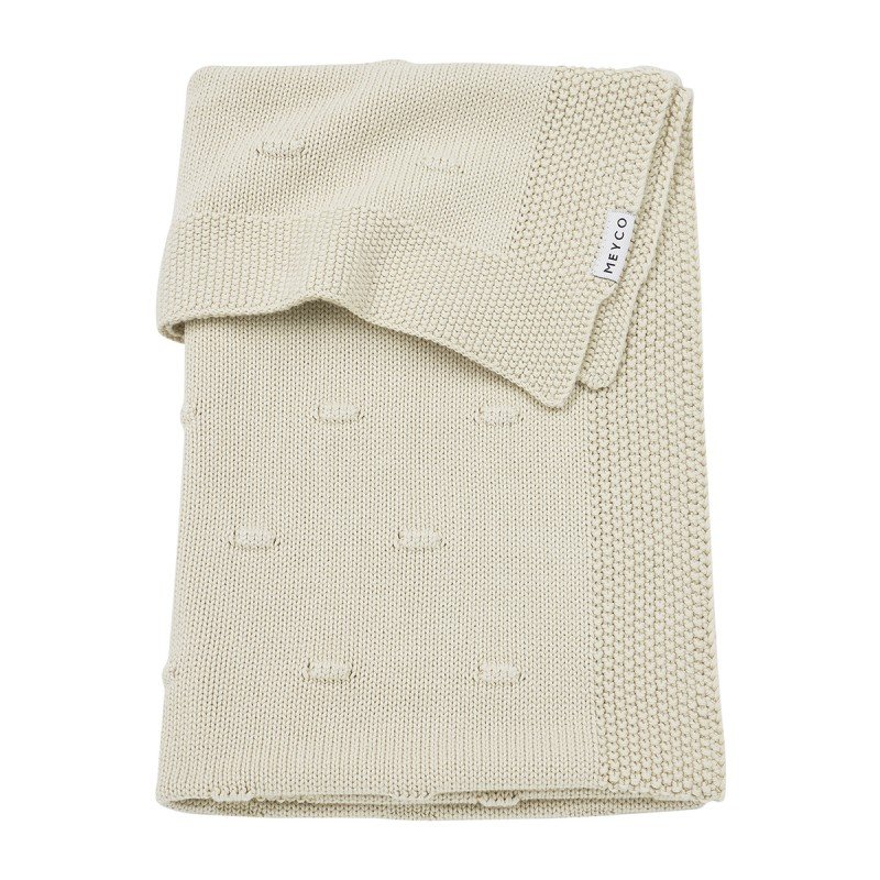 COTTON BLANKET CRIB 75x100 CM ME-KNOTS SOFT SAND