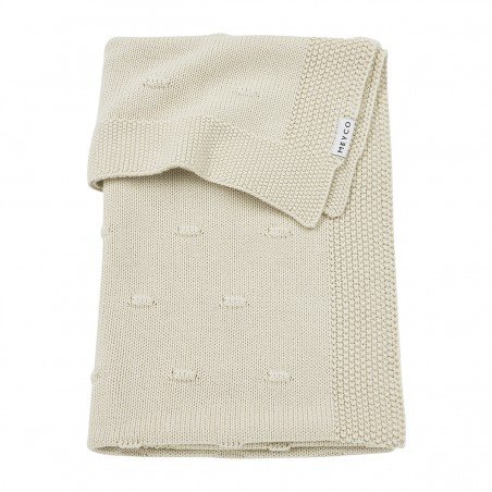 COTTON BLANKET CRIB 75x100 CM ME-KNOTS SOFT SAND