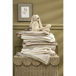 COTTON BLANKET CRIB 75x100 CM ME-KNOTS SOFT SAND