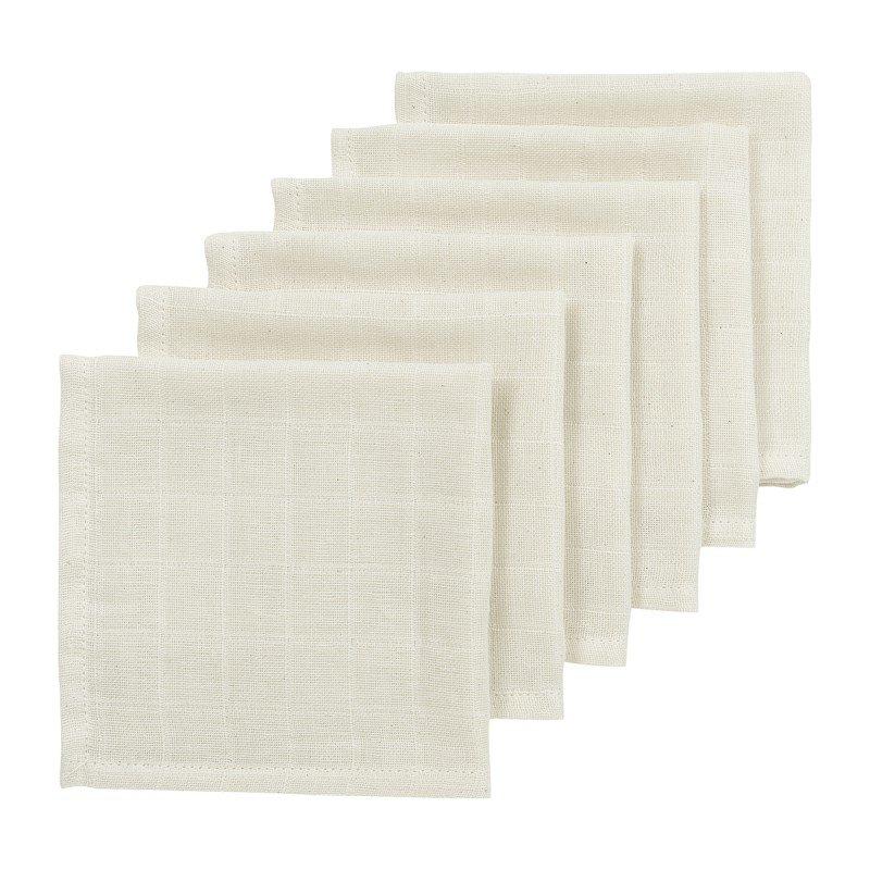 PACK 6 TOALLA FACIALES 30x30 CM ME-UNI NATURE