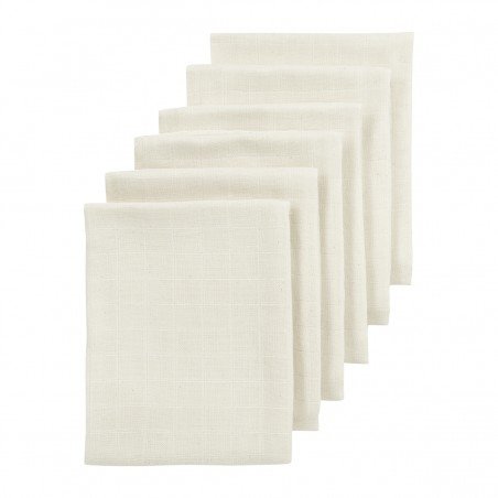 MUSELINA MEDIANA PACK DE 6 70x70 CM ME-UNI NATURE