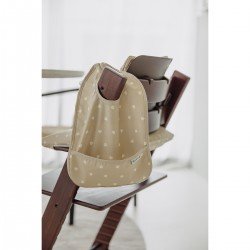 SQUARE PU BIBS 2 PACK 24x33 CM ME-SWEET HEART SAND/SOFT SAND