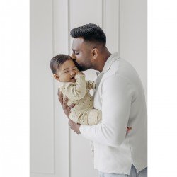 PIJAMA 2 PCS. CANALÉ 62/68 ME-RIB MINI SPOT SAND MELANGE