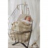 JERSEY FITTED SHEET COT BED 60x120 CM ME-SWEET HEART SOFT SAND/BLACK