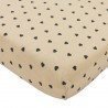 SABANA BAJERA AJUST.COLECHO 50x90 CM ME-SWEET HEART SOFT SAND/BLACK