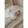 JERSEY FITTED SHEET CO-SLEEPER 50x90 CM ME-SWEET HEART SOFT SAND/BLACK