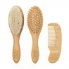 SET 3PCS.BRUSH-COMB NAT.BAMBOO ME-UNI NATURAL ..