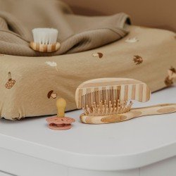 SET 3PCS.CEPILLO-PEINE BAMBÚ N ME-UNI S.NATURAL/WALNUT ..