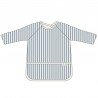 PU BIB WITH SLEEVES 9-18m ME-FAT STRIPE JEANS BLUE