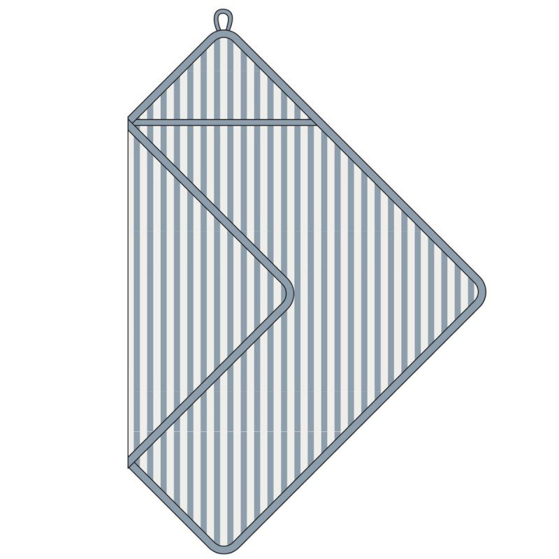 TERRY BATHCAPE 75x75 CM ME-FAT STRIPE JEANS BLUE