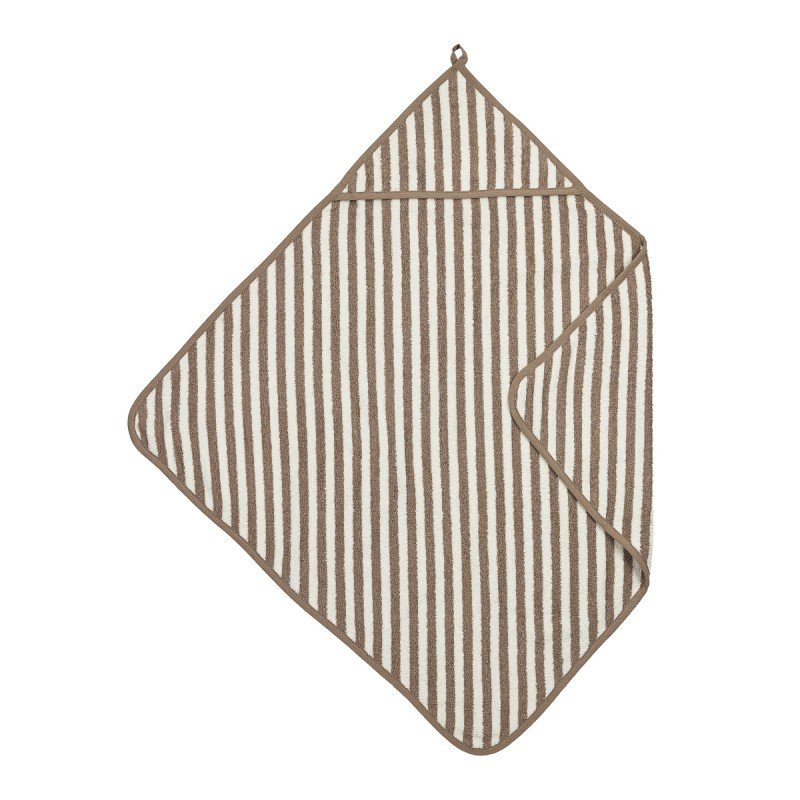 TERRY BATHCAPE 75x75 CM ME-FAT STRIPE TAUPE