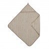 TERRY BATHCAPE 75x75 CM ME-FAT STRIPE TAUPE