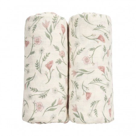 MUSELINA LAVADA GDE PACK DE 2 120x120 CM ME-FLOWER MULTICOLOUR
