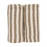 MUSELINA LAVADA GDE PACK DE 2 120x120 CM ME-FAT STRIPE TAUPE