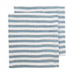 MUSELINA LAV. MEDIANA PACK 2 70x70 CM ME-FAT STRIPE JEANS BLUE