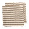 MUSELINA LAV. MEDIANA PACK 2 70x70 CM ME-FAT STRIPE TAUPE