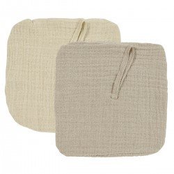 PACIFIER CLOTH P.W.MUSLIN 2 PK .. ME-UNI SAND/SOFT SAND