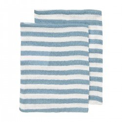 WASHCLOTH P.W.MUS. 2-PACK 20x17 CM ME-FAT STRIPE JEANS BLUE