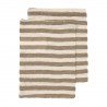 WASHCLOTH P.W.MUS. 2-PACK 20x17 CM ME-FAT STRIPE TAUPE