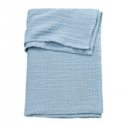 BEDSHEET P.W.MUSLIN CRIB/BASSI 75x100 CM ME-UNI JEANS BLUE
