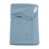 COTTON BLANKET CRIB 75x100 CM ME-RELIEF JEANS BLUE