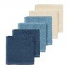FACECLOTH 6-PACK 30x30 CM ME-TERRY NAT/J.BLUE/IND.