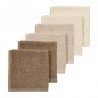 PACK 6 TOALLA FACIALES 30x30 CM ME-TERRY NAT/S.SAND/TAUPE
