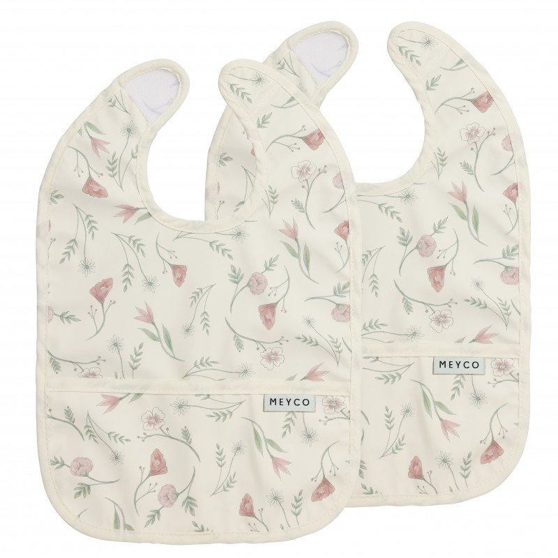 BIB W.COLLECTION TRAY 2 PACK  4-24m ME-FLOWER MULTICOLOUR