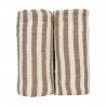PACK 2 TOALLAS FACIALES 30x30 CM ME-FAT STRIPE TAUPE