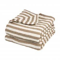 PACK 2 TOALLAS FACIALES 30x30 CM ME-FAT STRIPE TAUPE