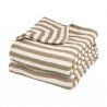 PACK 2 TOALLAS FACIALES 30x30 CM ME-FAT STRIPE TAUPE