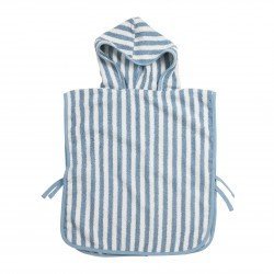 PONCHO DE BAÑO 1-3 YEARS ME-FAT STRIPE JEANS BLUE